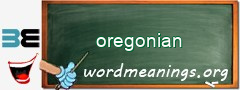 WordMeaning blackboard for oregonian